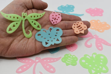 24 Piece Glow in the Dark Multicolor Butterflies Wall Ceiling Decor